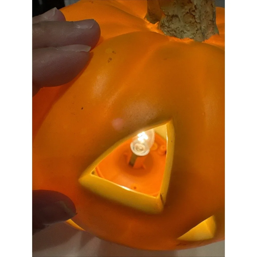 Halloween Jack o Lantern blow mold pumpkin Electric Lighted 2005 Model 22175 EUC